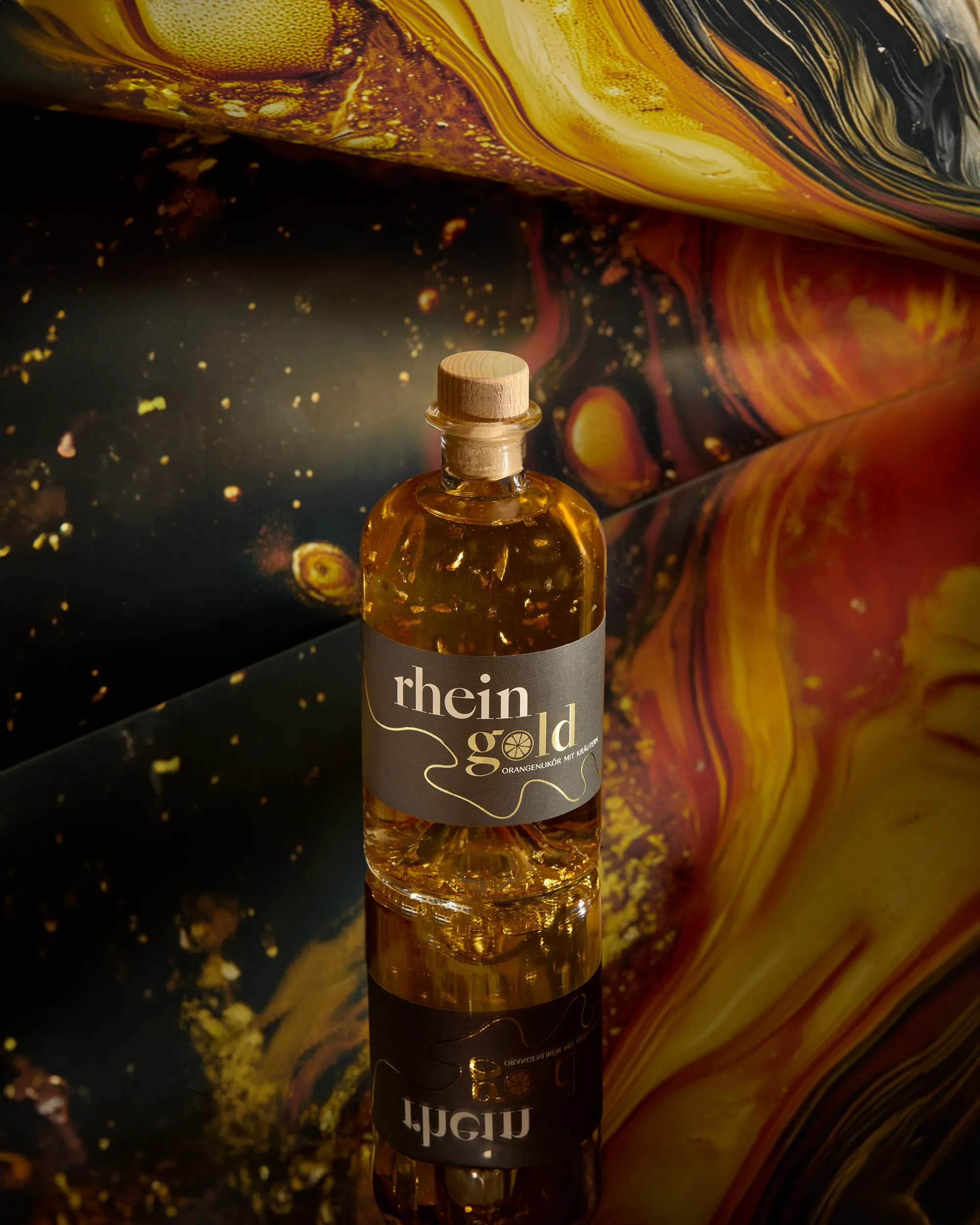 Mission Genuss Rheingold liqueur, AI enhanced