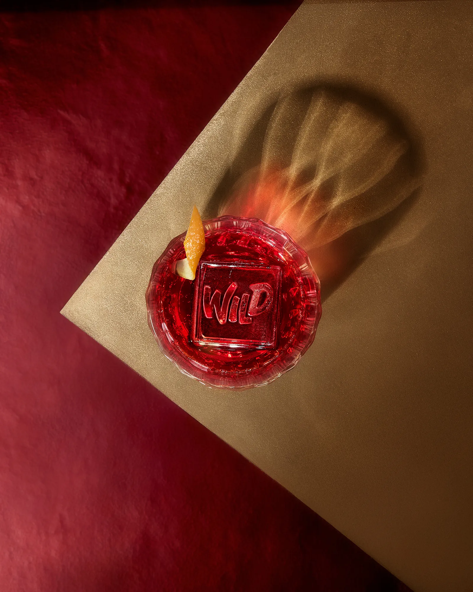 Negroni built for a custom beverage shoot