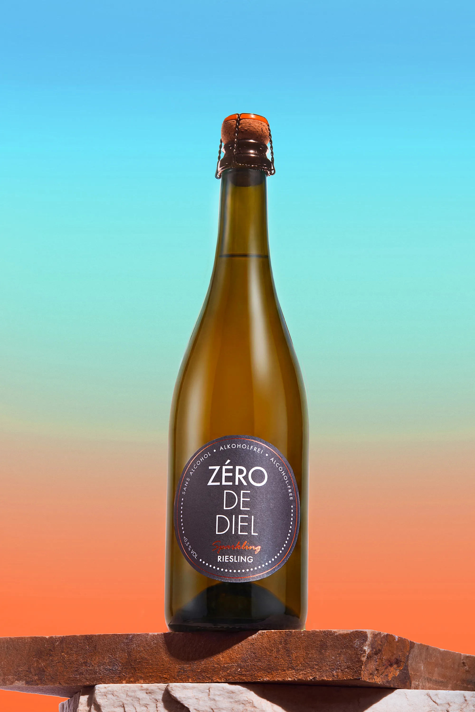 Zéro de Diel alcohol free Riesling Sekt, product frame